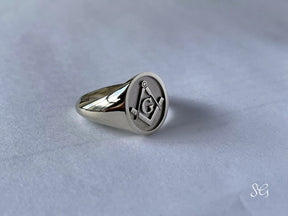 Master Mason Blue Lodge Ring - 10K to 18k Gold