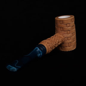 Master Mason Blue Lodge Meerschaum Pipe - Square and Compass G Gavel Shape