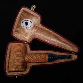 Master Mason Blue Lodge Meerschaum Pipe - Square and Compass G Gavel Shape