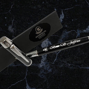 Master Mason Blue Lodge Pen - Silver Engraved Black Ink Rollerball Gift Set - Bricks Masons