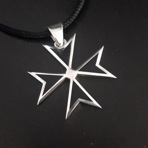 Order Of Malta Necklace - Black Templar cross