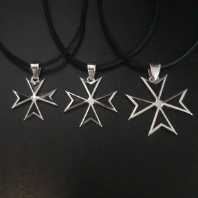 Order Of Malta Necklace - Black Templar cross
