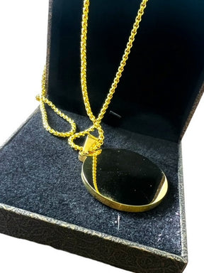Master Mason Blue Lodge Necklace - Engraved 24k Gold Clad Pendant