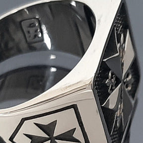 Order Of Malta Ring - Sterling silver Cross