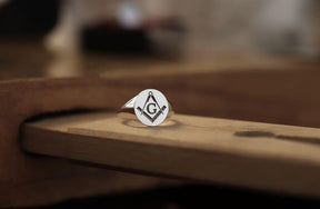 Master Mason Blue Lodge Ring - Custom Lodge Number