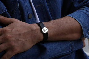 Master Mason Blue Lodge Bracelet - Black Leather