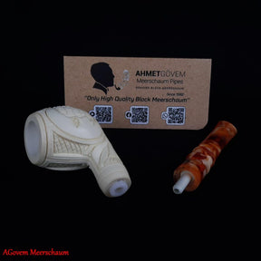 Eye Of Providence Meerschaum Pipe - Handmade With Fitted Velvet Case