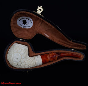 Eye Of Providence Meerschaum Pipe - Handmade Natural Bee Wax