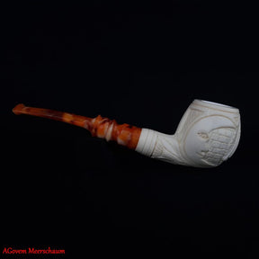 Eye Of Providence Meerschaum Pipe - Handmade With Fitted Velvet Case