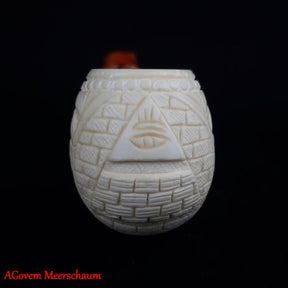 Eye Of Providence Meerschaum Pipe - Handmade Natural Bee Wax