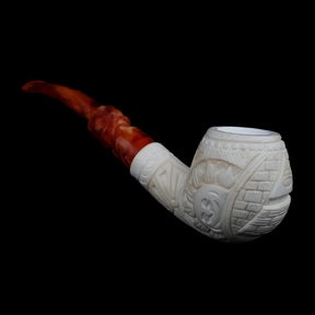Eye Of Providence Meerschaum Pipe - Handmade Natural Bee Wax