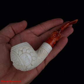 Eye Of Providence Meerschaum Pipe - Handmade Natural Bee Wax