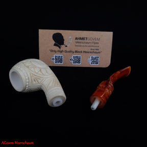 Eye Of Providence Meerschaum Pipe - Handmade Natural Bee Wax