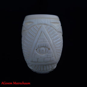 Eye Of Providence Meerschaum Pipe - Natural Wax Handmade