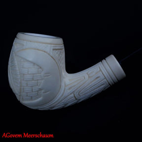 Eye Of Providence Meerschaum Pipe - Natural Wax Handmade