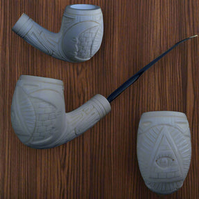 Eye Of Providence Meerschaum Pipe - Natural Wax Handmade