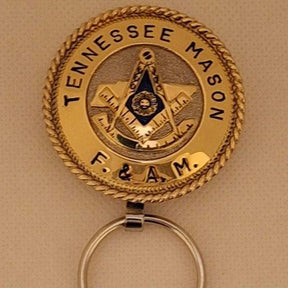 Past Master Blue Lodge Keychain - Handcrafted Tennessee Mason F & A.M