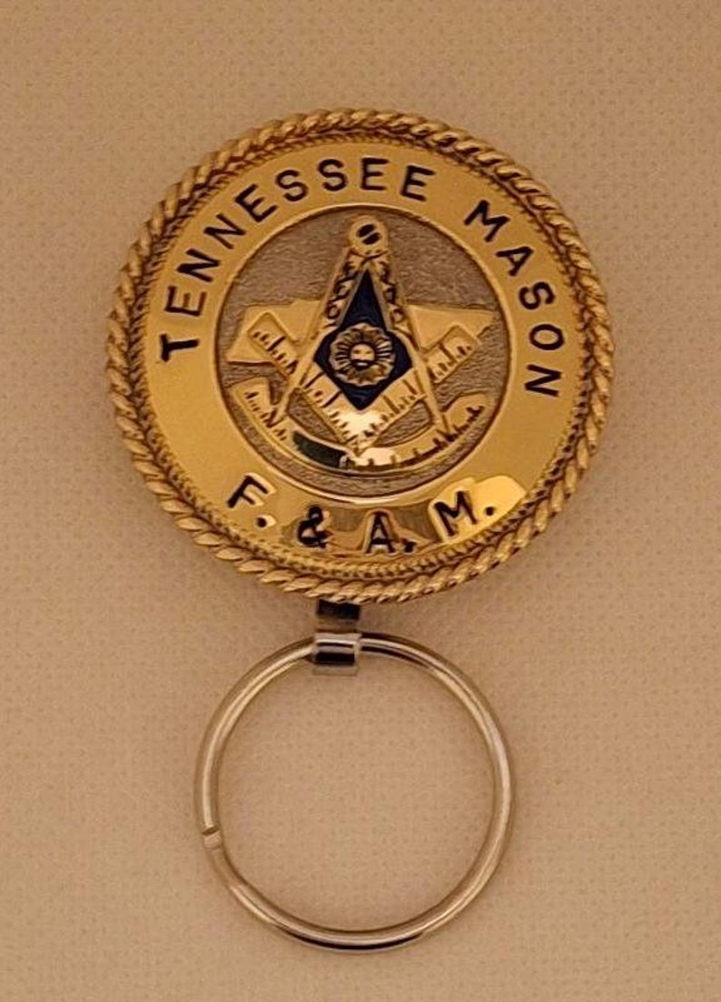Past Master Blue Lodge Keychain - Handcrafted Tennessee Mason F & A.M