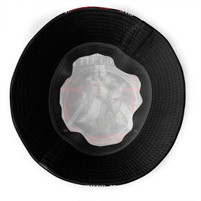 Knights Templar Bucket Hat - Black & Red - Bricks Masons