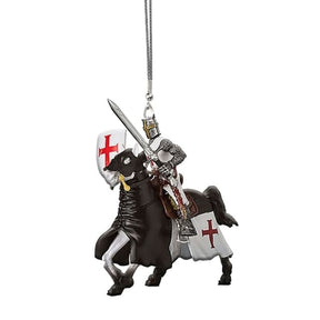 Knights Templar Car Pendant - Riding Horse - Bricks Masons