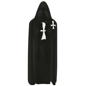 Knights Templar Cloak - White & Black Polyester