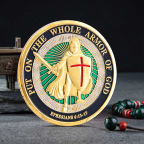 Knights Templar Coin - "Put On the Whole Armor Of God" Commemorative - Bricks Masons
