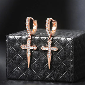 Knights Templar Earring - Copper Drop Earrings