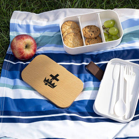 Knights Templar Lunch Box - Wooden Lid - Bricks Masons