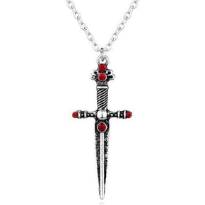 Knights Templar Necklace - Silver & Red - Bricks Masons