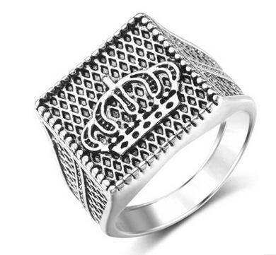 Knights Templar Ring - Golden Royal Crown Knight - Bricks Masons