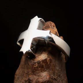 Knights Templar Ring - Mirror polished Silver Cross Ring