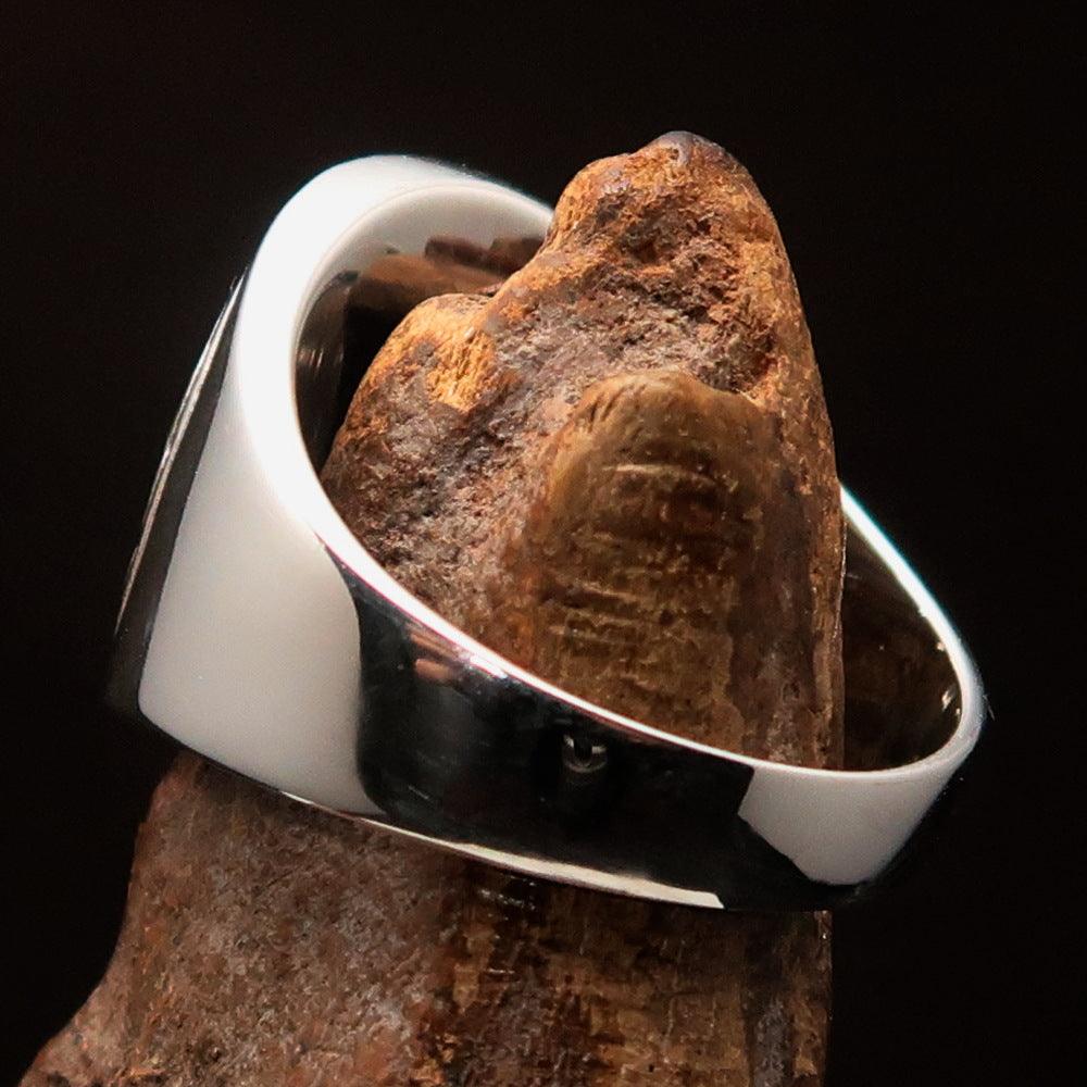 Knights Templar Ring - Polished Cross Sterling Silver