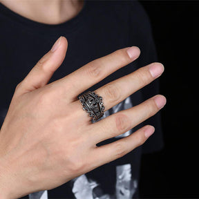 Knights Templar Ring - Royal King Crown - Bricks Masons
