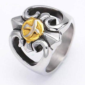 Knights Templar Ring - Silver Gold - Bricks Masons