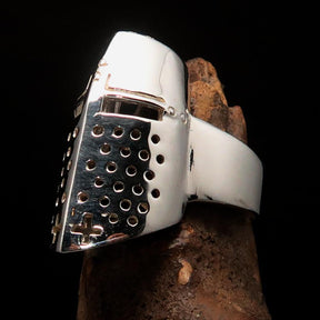Knights Templar Ring - Sterling Silver Knight Helmet