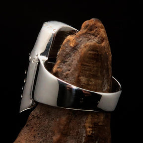 Knights Templar Ring - Sterling Silver Knight Helmet