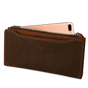 Knights Templar Wallet - Genuine Brown Leather Red Cross - Bricks Masons