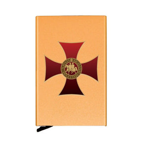 Knights Templar Wallet - Pop Up & Credit Card Holder Metal (5 colors) - Bricks Masons