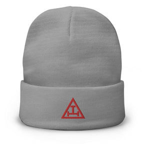 Royal Arch Chapter Beanie - Red Tripe Tau Embroidery