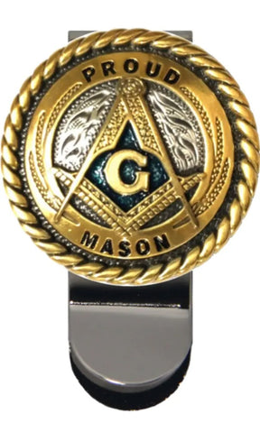 Master Mason Blue Lodge Money Clip - Proud Mason Square & Compass G
