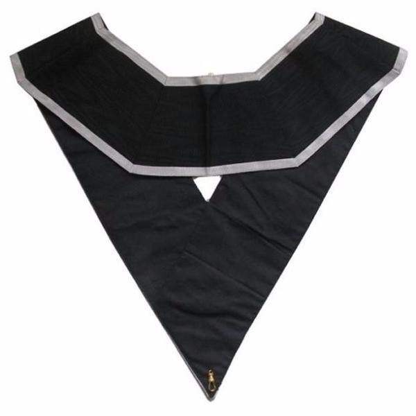 30th Degree Scottish Rite Collar - KAES Black Moire with Grey Borders