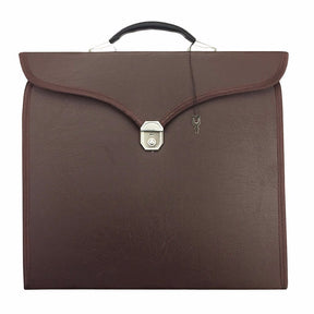 Master Mason Blue Lodge Apron Case - Leather Square & Compass G MM/WM - Bricks Masons