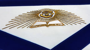 Master Mason Blue Lodge Apron - Hand Embroidery - Bricks Masons