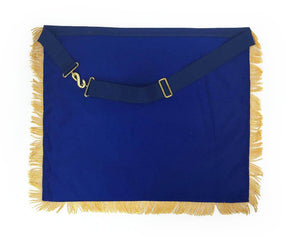 Master Mason Blue Lodge Apron - Royal Blue Machine Embroidery - Bricks Masons