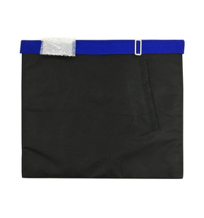 Master Mason Blue Lodge Apron - White & Blue Machine Embroidery - Bricks Masons