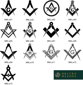 Master Mason Blue Lodge Backpack - Brown Handmade Leather - Bricks Masons