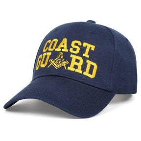 Master Mason Blue Lodge Baseball Cap - COAST GUARD Embroidery 2 Colors - Bricks Masons