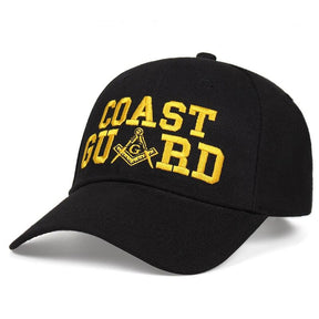 Master Mason Blue Lodge Baseball Cap - COAST GUARD Embroidery 2 Colors - Bricks Masons