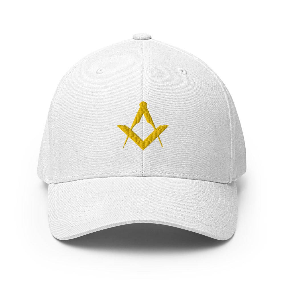 Master Mason Blue Lodge Baseball Cap - Square and Compass Golden Embroidery - Bricks Masons