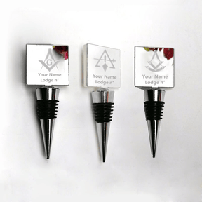 Master Mason Blue Lodge Bottle Stopper & Saver - Various Shapes - Bricks Masons